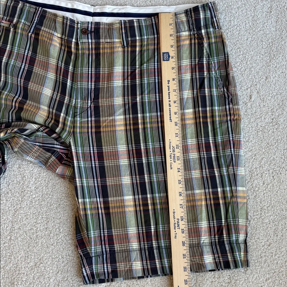 Vintage‎ Polo Ralph Lauren Blue Green Madras Plaid Cotton Chino Shorts Men’s 46B